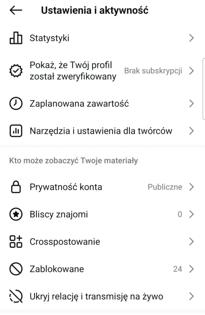 włączanie indeksowania instagrama w google
