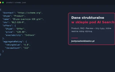 Dane strukturalne w sklepie pod AI Search – Product, FAQ, Review