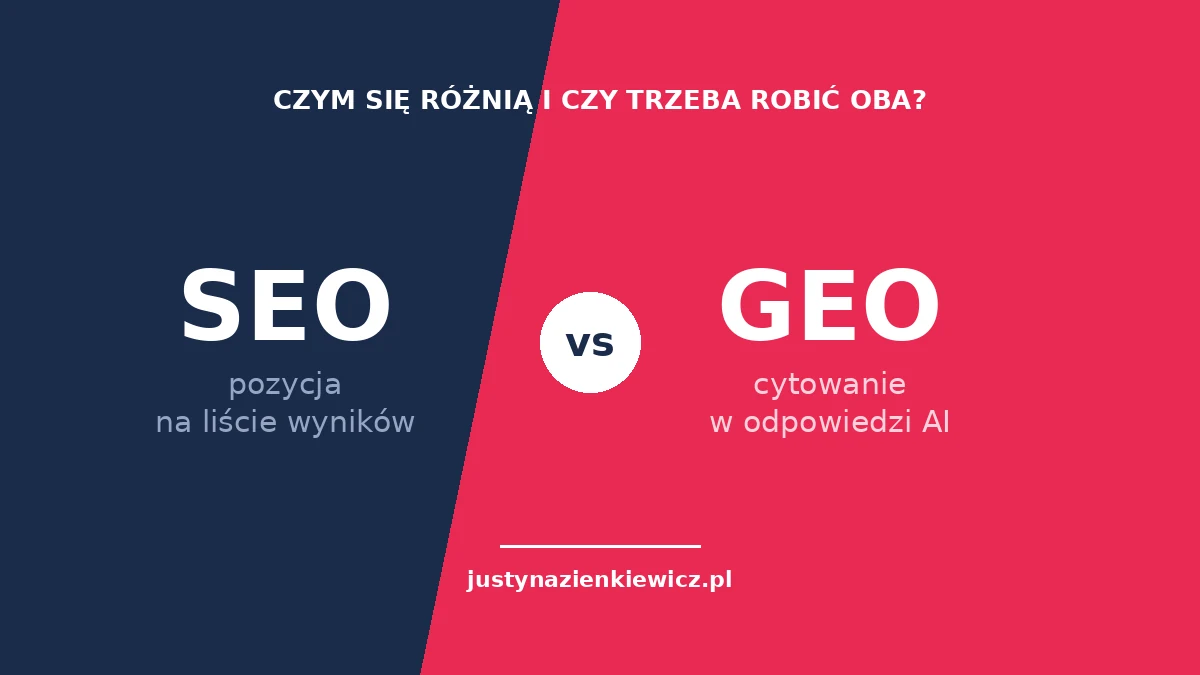 GEO vs SEO – czym się różnią i czy trzeba robić oba